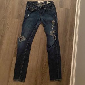 Hollister super skinny distressed jeans